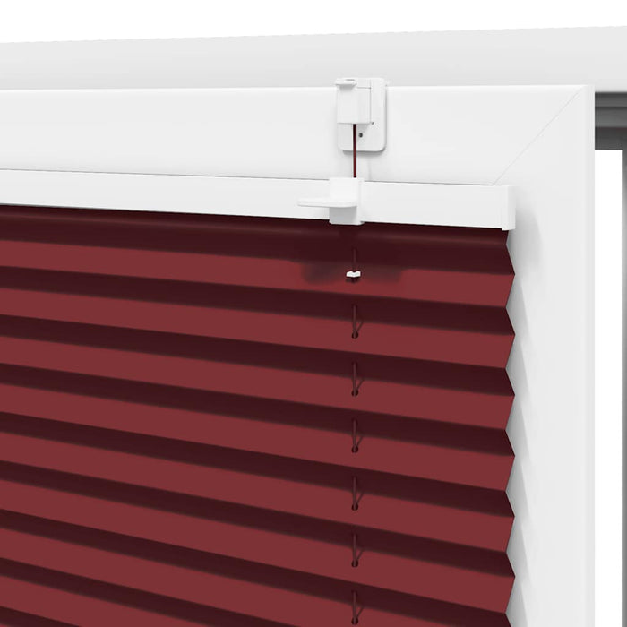 vidaXL Tenda Plissettata Rosso Bordeaux 85x100 cm Larghezza Tessuto