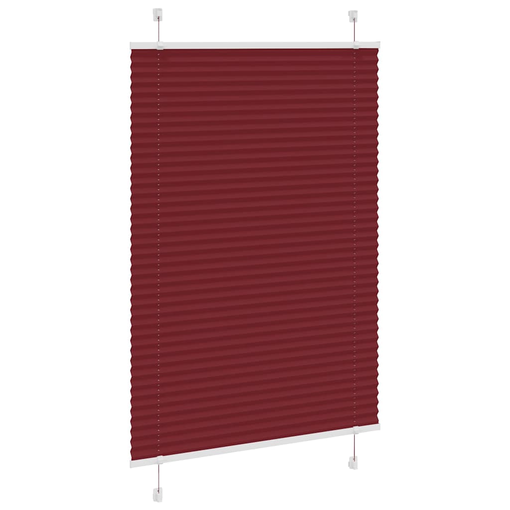 vidaXL Tenda Plissettata Rosso Bordeaux 95x100 cm Larghezza Tessuto