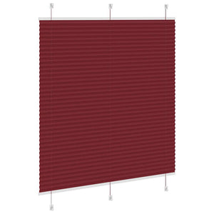 Tenda Plissettata Rosso Bordeaux 115x100 cm Larghezza Tessuto 4015231