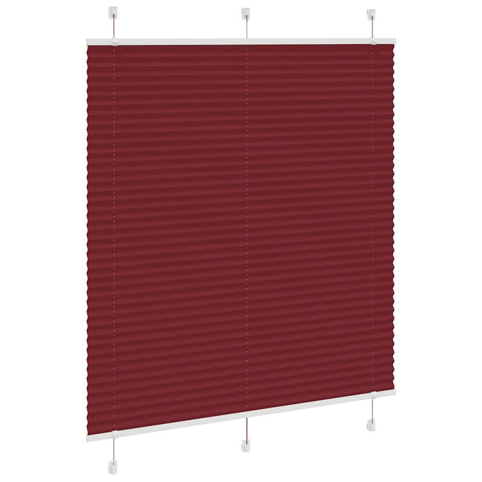 vidaXL Tenda Plissettata Rosso Bordeaux 120x100 cm Larghezza Tessuto