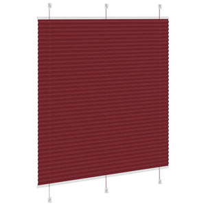 Tenda Plissettata Rosso Bordeaux 120x100 cm Larghezza Tessuto 4015232