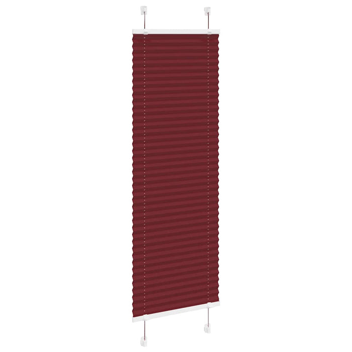 vidaXL Tenda Plissettata Rosso Bordeaux 50x150 cm Larghezza Tessuto