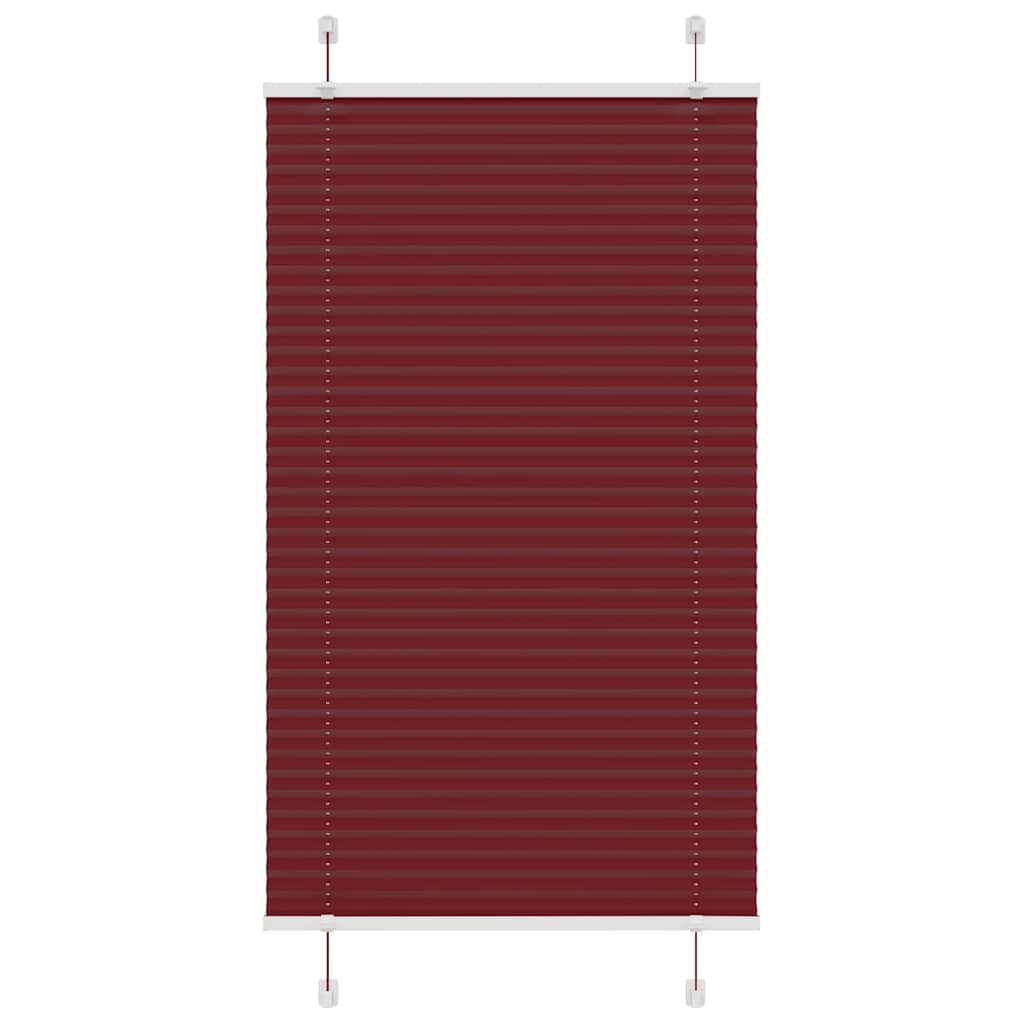 Tenda Plissettata Rosso Bordeaux 75x150 cm Larghezza Tessuto