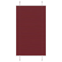Tenda Plissettata Rosso Bordeaux 75x150 cm Larghezza Tessuto