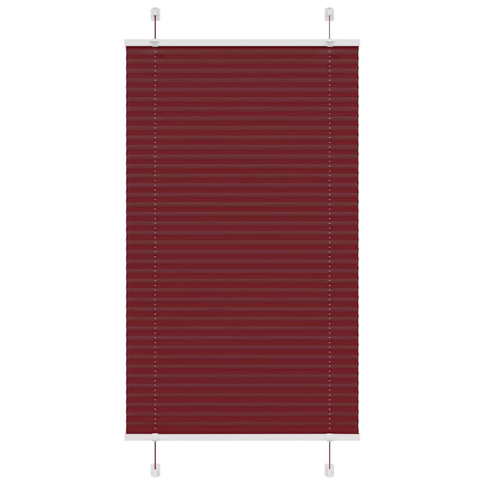 Tenda Plissettata Rosso Bordeaux 75x150 cm Larghezza Tessuto