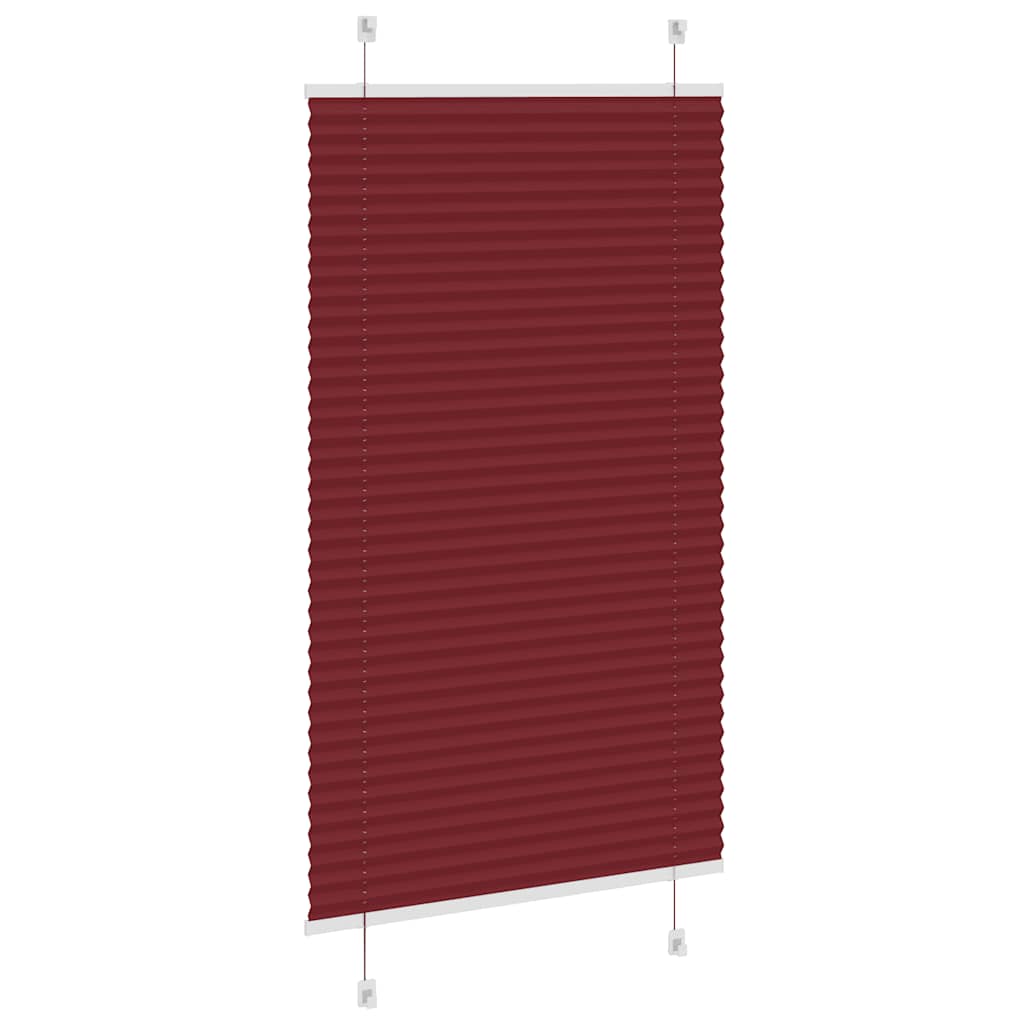 Tenda Plissettata Rosso Bordeaux 80x150 cm Larghezza Tessuto 4015241