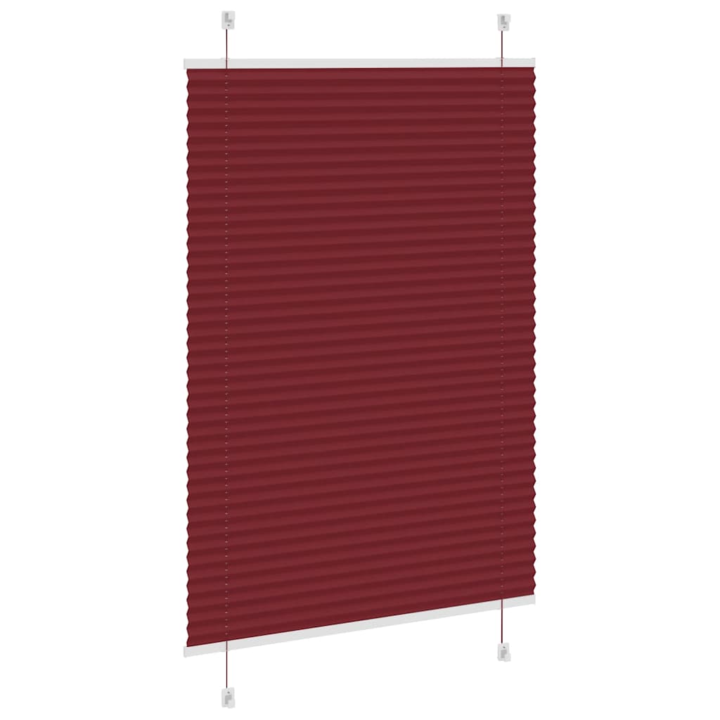Tenda Plissettata Rosso Bordeaux 95x150 cm Larghezza Tessuto 4015244