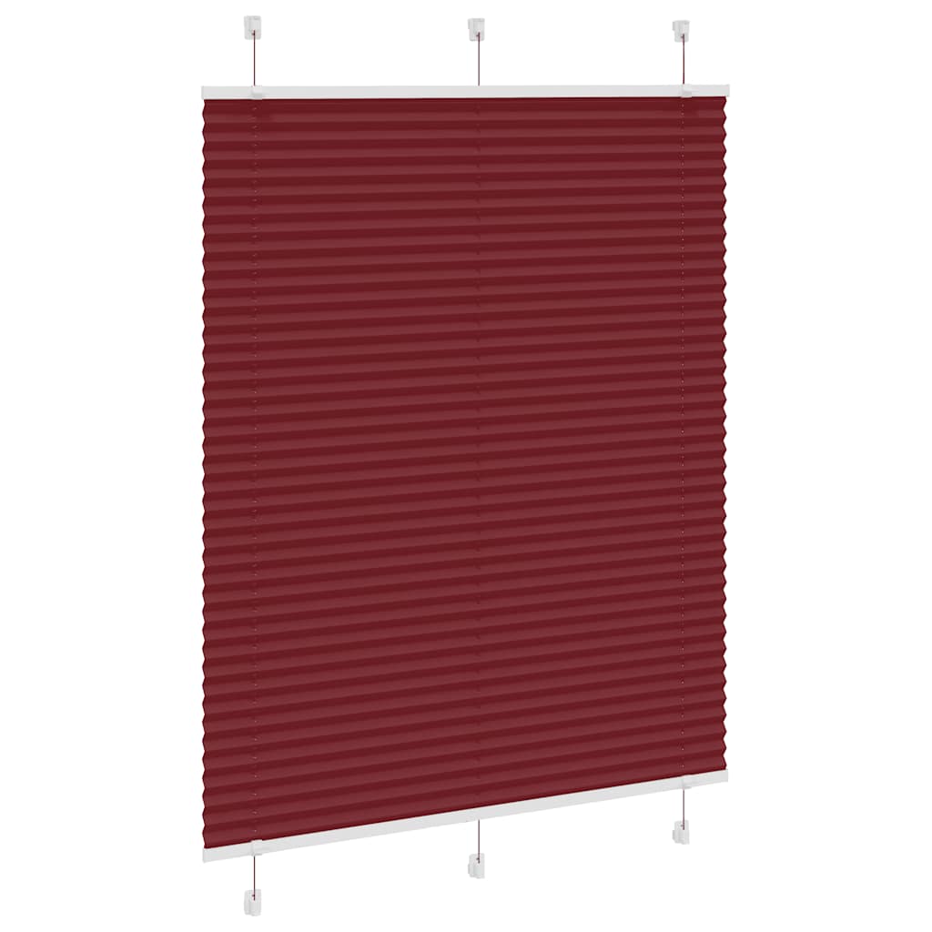 Tenda Plissettata Rosso Bordeaux 105x150 cm Larghezza Tessuto 4015246