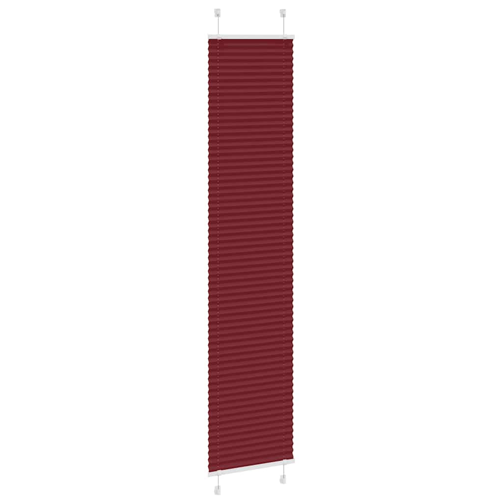 vidaXL Tenda Plissettata Rosso Bordeaux 40x200 cm Larghezza Tessuto