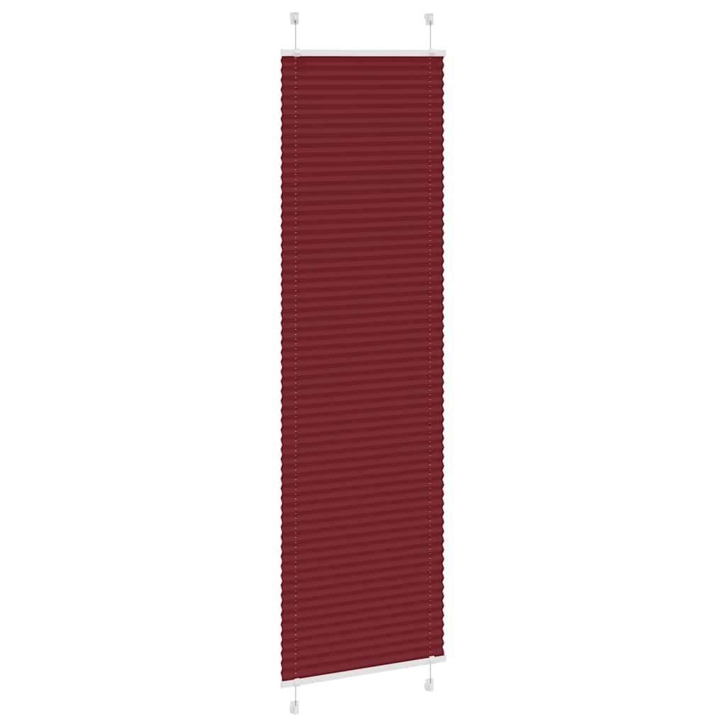 vidaXL Tenda Plissettata Rosso Bordeaux 55x200 cm Larghezza Tessuto