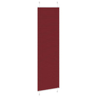 vidaXL Tenda Plissettata Rosso Bordeaux 55x200 cm Larghezza Tessuto