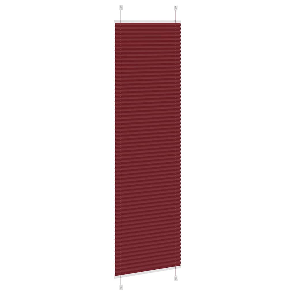Tenda Plissettata Rosso Bordeaux 55x200 cm Larghezza Tessuto 4015253