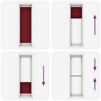 Tenda Plissettata Rosso Bordeaux 55x200 cm Larghezza Tessuto 4015253