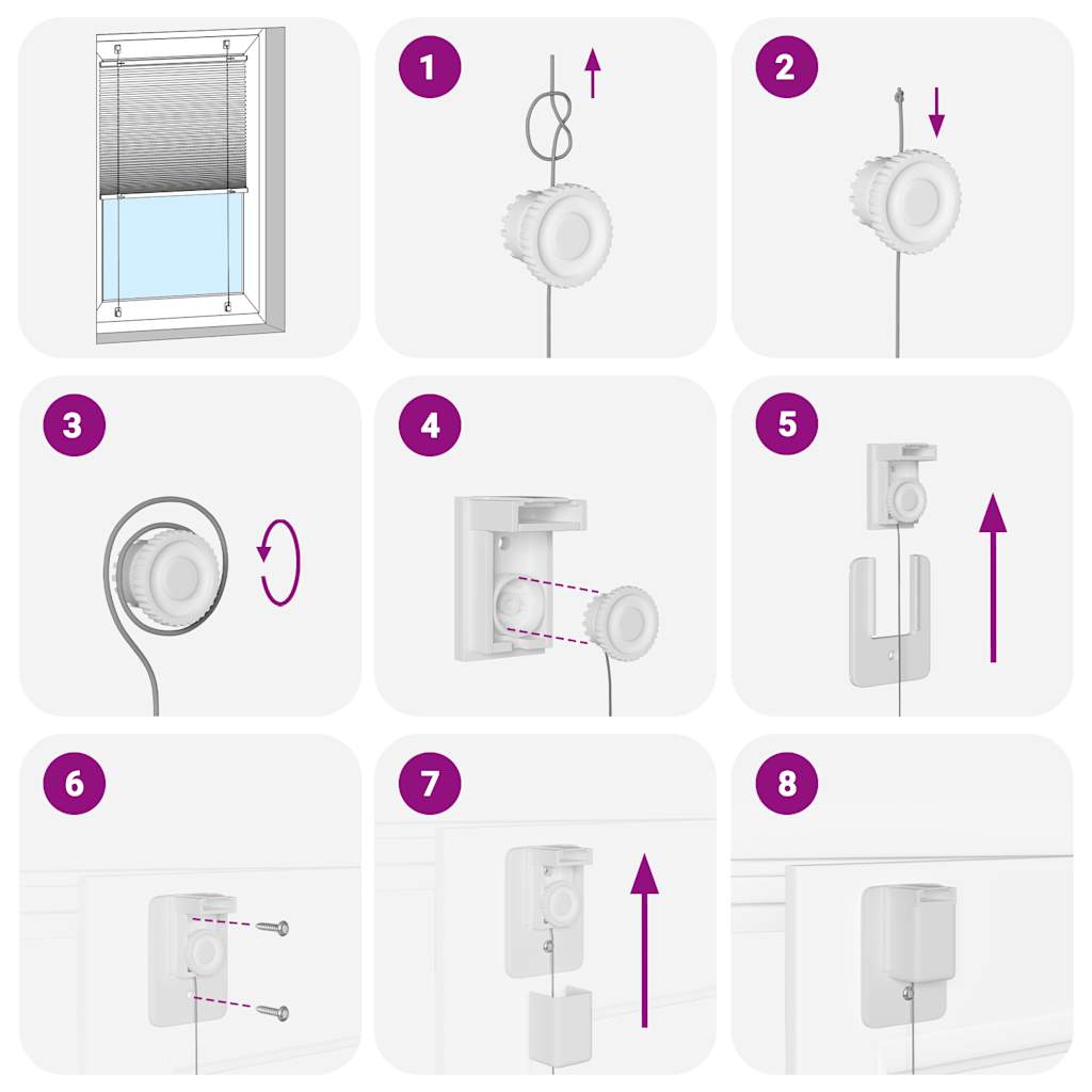 Tenda Plissettata Rosso Bordeaux 55x200 cm Larghezza Tessuto 4015253