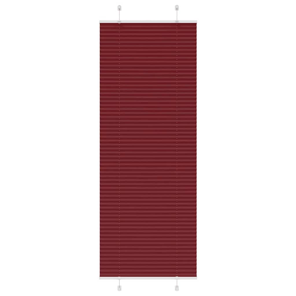 Tenda Plissettata Rosso Bordeaux 75x200 cm Larghezza Tessuto