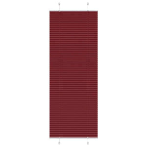 Tenda Plissettata Rosso Bordeaux 75x200 cm Larghezza Tessuto
