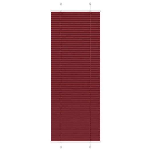 Tenda Plissettata Rosso Bordeaux 75x200 cm Larghezza Tessuto