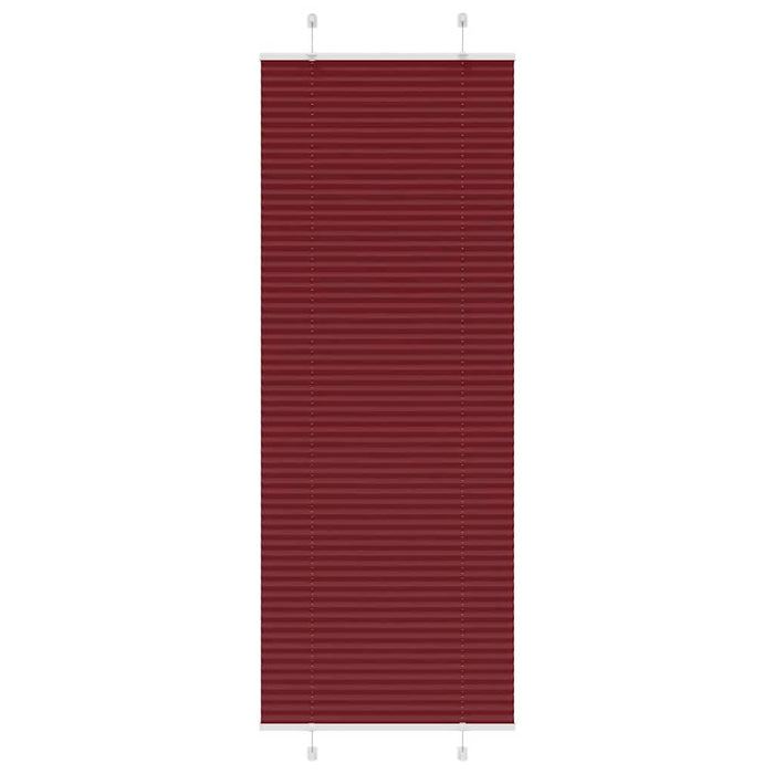 Tenda Plissettata Rosso Bordeaux 75x200 cm Larghezza Tessuto