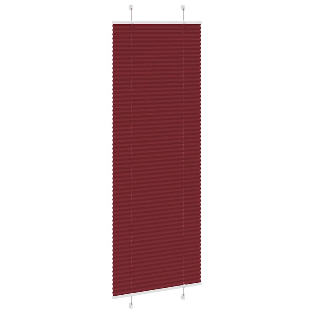 Tenda Plissettata Rosso Bordeaux 75x200 cm Larghezza Tessuto 4015257