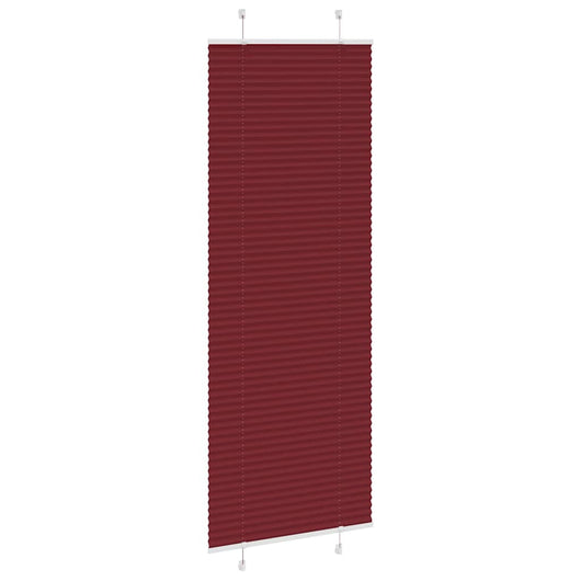 Tenda Plissettata Rosso Bordeaux 75x200 cm Larghezza Tessuto 4015257