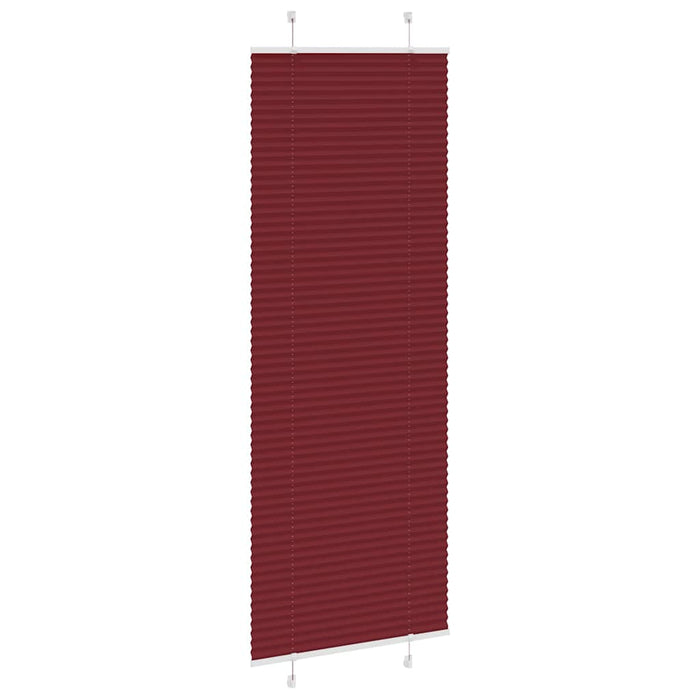 Tenda Plissettata Rosso Bordeaux 75x200 cm Larghezza Tessuto 4015257