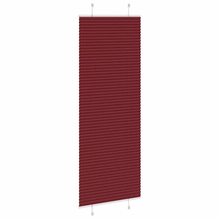 Tenda Plissettata Rosso Bordeaux 75x200 cm Larghezza Tessuto
