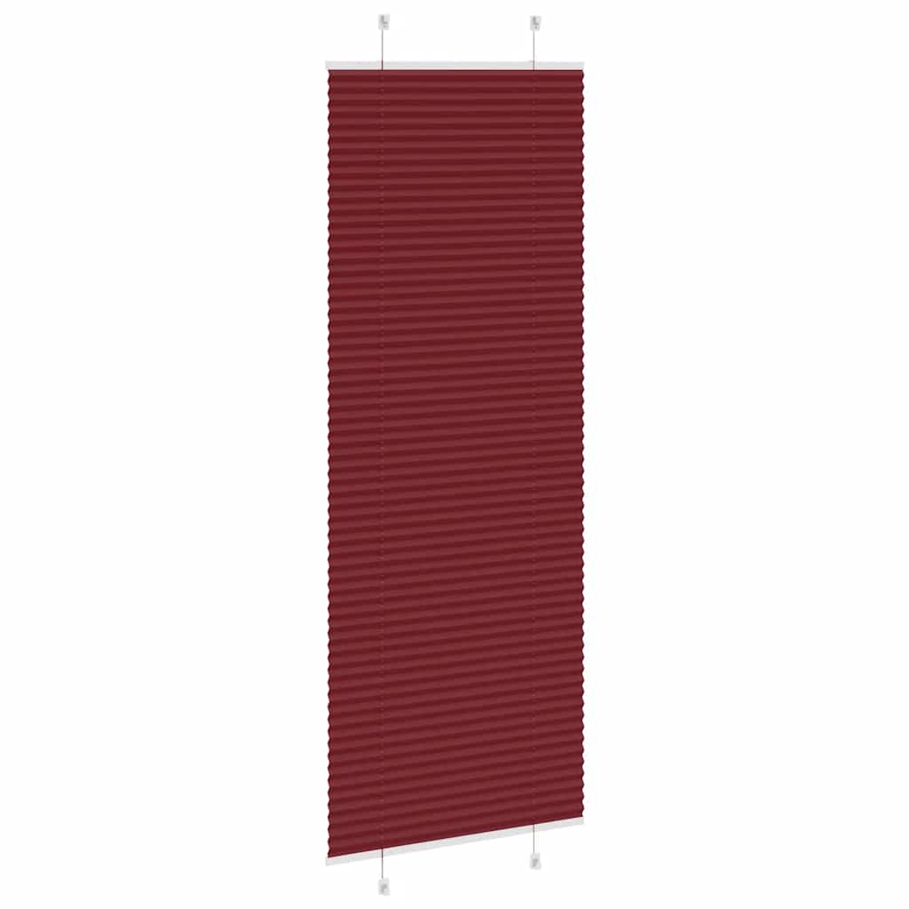 Tenda Plissettata Rosso Bordeaux 75x200 cm Larghezza Tessuto 4015257