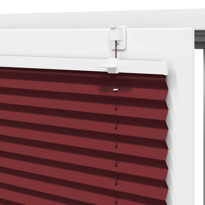 Tenda Plissettata Rosso Bordeaux 75x200 cm Larghezza Tessuto 4015257