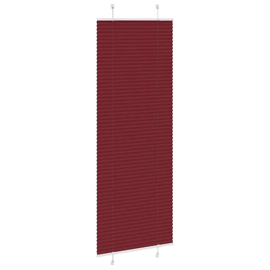 Tenda Plissettata Rosso Bordeaux 80x200 cm Larghezza Tessuto 4015258
