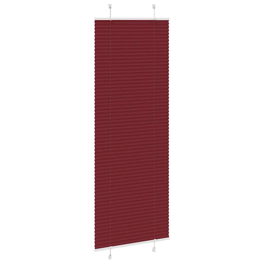 Tenda Plissettata Rosso Bordeaux 80x200 cm Larghezza Tessuto 4015258