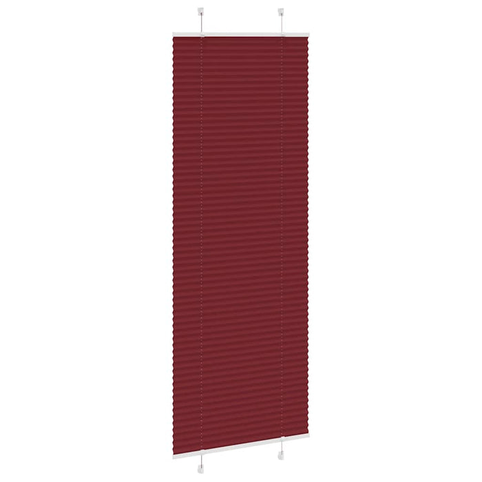 Tenda Plissettata Rosso Bordeaux 80x200 cm Larghezza Tessuto 4015258