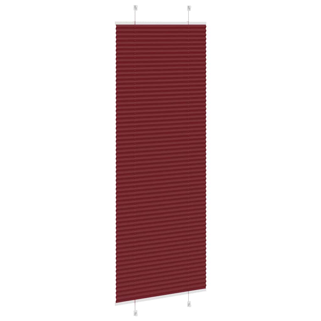 Tenda Plissettata Rosso Bordeaux 80x200 cm Larghezza Tessuto 4015258