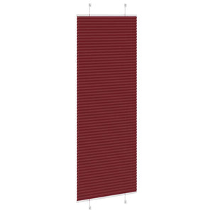 Tenda Plissettata Rosso Bordeaux 80x200 cm Larghezza Tessuto 4015258