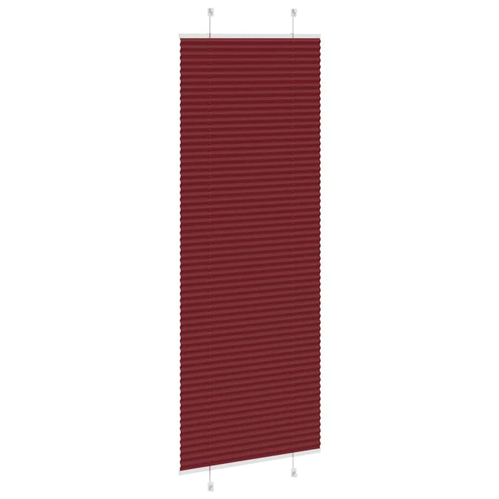 Tenda Plissettata Rosso Bordeaux 80x200 cm Larghezza Tessuto 4015258