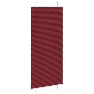 Tenda Plissettata Rosso Bordeaux 90x200 cm Larghezza Tessuto 4015260