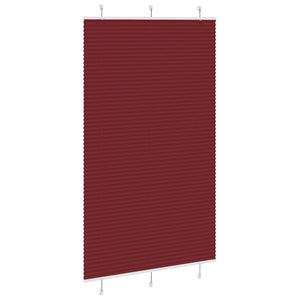 vidaXL Tenda Plissettata Rosso Bordeaux 115x200 cm Larghezza Tessuto
