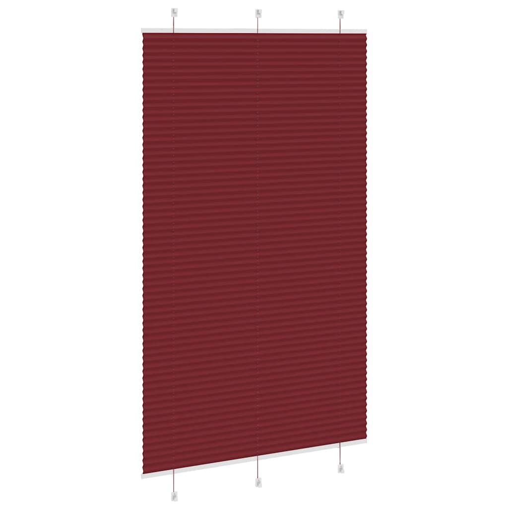 Tenda Plissettata Rosso Bordeaux 115x200 cm Larghezza Tessuto 4015265