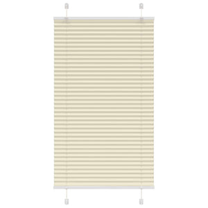 Tenda Plissettata Crema 75x100 cm Larghezza Tessuto 74,4 cm
