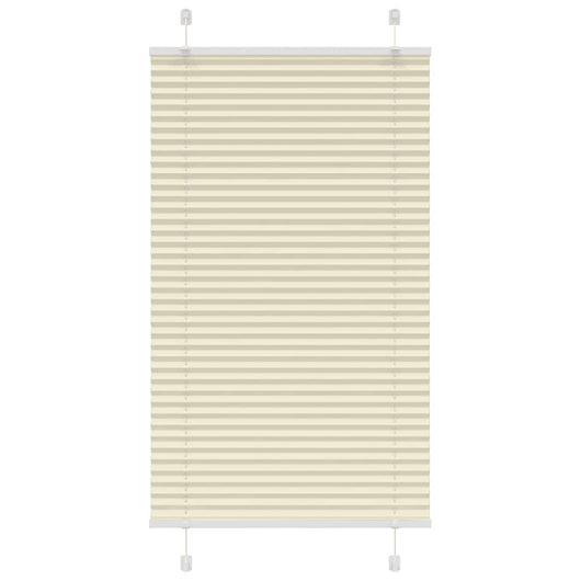 Tenda Plissettata Crema 75x100 cm Larghezza Tessuto 74,4 cm