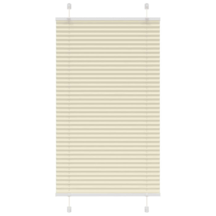 Tenda Plissettata Crema 75x100 cm Larghezza Tessuto 74,4 cm