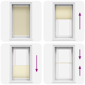 Tenda Plissettata Crema 80x100 cm Larghezza Tessuto 79,4 cm 4015275