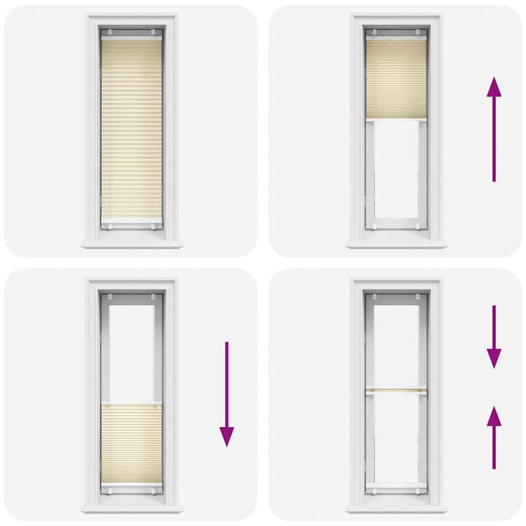 Tenda Plissettata Crema 45x150 cm Larghezza Tessuto 44,4 cm 4015285