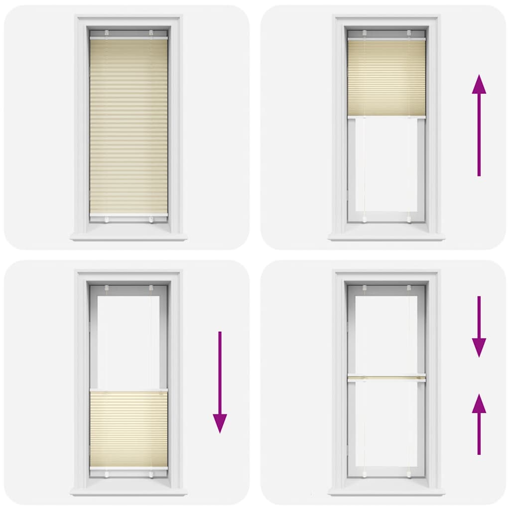 Tenda Plissettata Crema 55x150 cm Larghezza Tessuto 54,4 cm 4015287