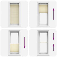 Tenda Plissettata Crema 55x150 cm Larghezza Tessuto 54,4 cm 4015287