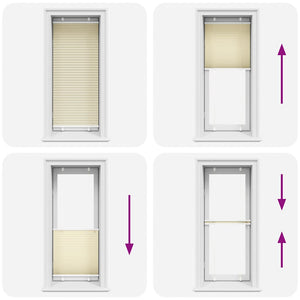 Tenda Plissettata Crema 55x150 cm Larghezza Tessuto 54,4 cm 4015287