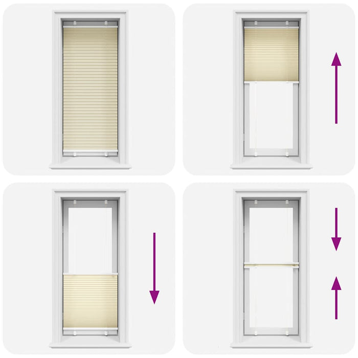 Tenda Plissettata Crema 55x150 cm Larghezza Tessuto 54,4 cm 4015287