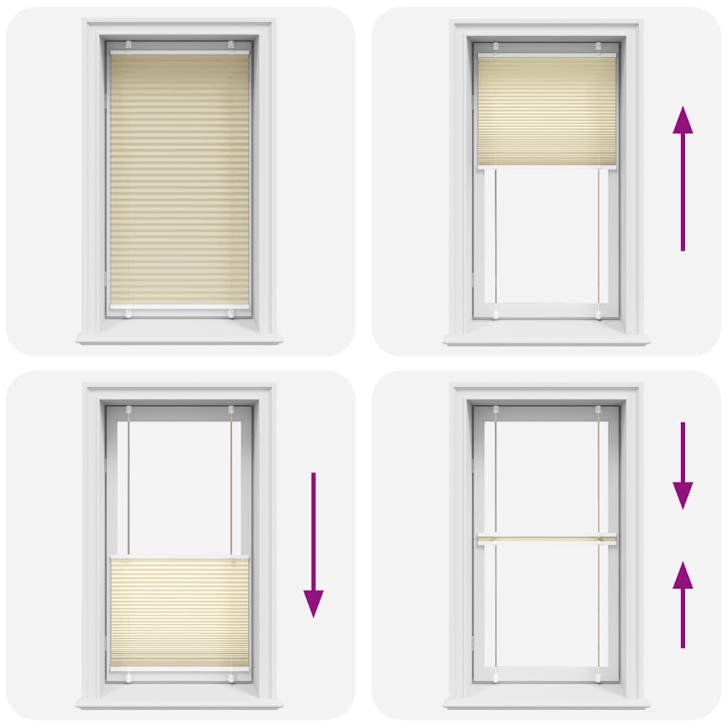 Tenda Plissettata Crema 70x150 cm Larghezza Tessuto 69,4 cm 4015290