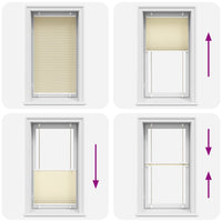 Tenda Plissettata Crema 70x150 cm Larghezza Tessuto 69,4 cm 4015290