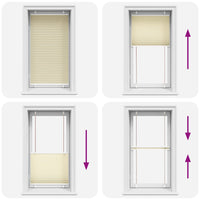 Tenda Plissettata Crema 80x150 cm Larghezza Tessuto 79,4 cm 4015292