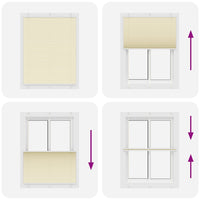 Tenda Plissettata Crema 110x150 cm Larghezza Tessuto 109,4 cm 4015298